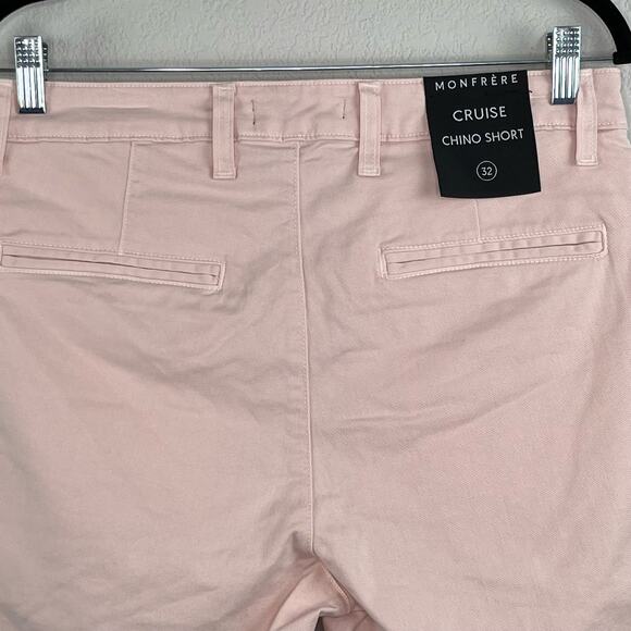 Monfrère Cruise Flat Front Chino Golf Shorts Pastel Pink Sizes 32, 36, 38 NWT - Picture 9 of 13